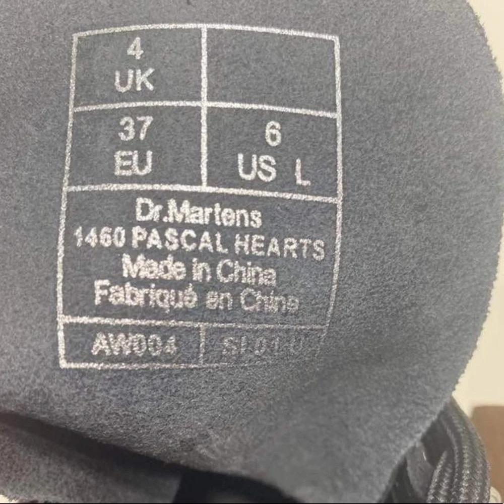 Dr. Martens 1460 Pascal Sequin Hearts Boots - Picture 12 of 12